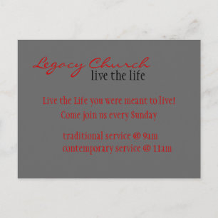 a igreja convida o cartão