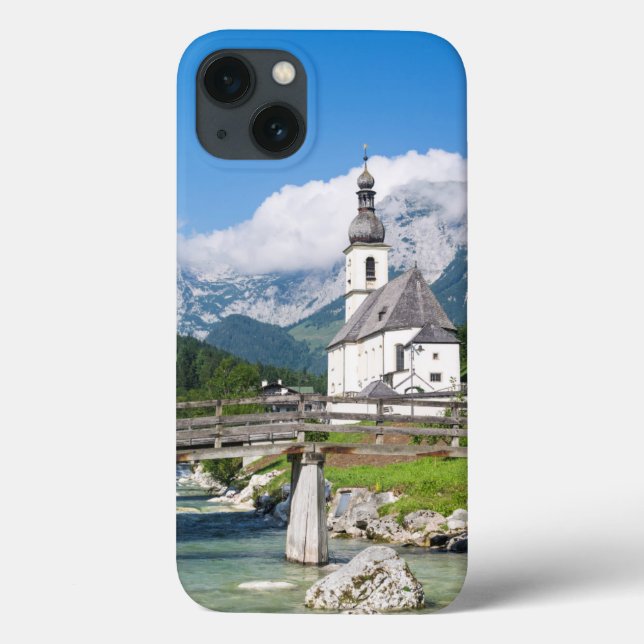 A igreja paroquial de Ramsau na Baviera, Alemanha (Verso)