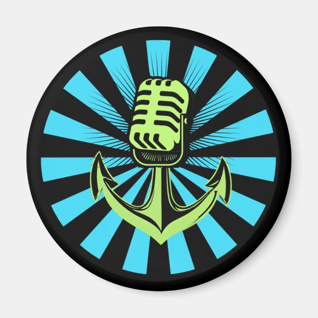 A Imã de geladeira do Podcast do Porto (Frente)