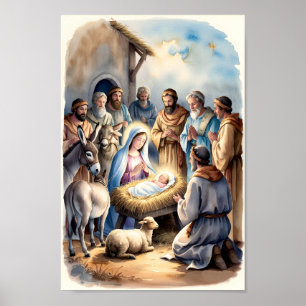 A Impressão da Gentil Natividade Christian Wall Ar