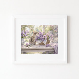 A Impressão de Arte em Aquarela O Amante do Lilás