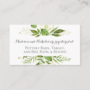 A inserção do registro de GreenWedding carda as