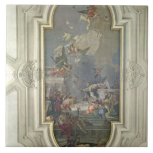 A instituição do rosário por St Dominic (fres