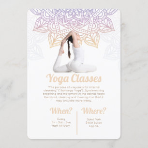 A ioga classifica o convite