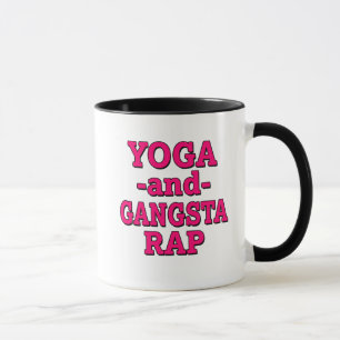 A ioga e Gangsta batem a caneca de café engraçada