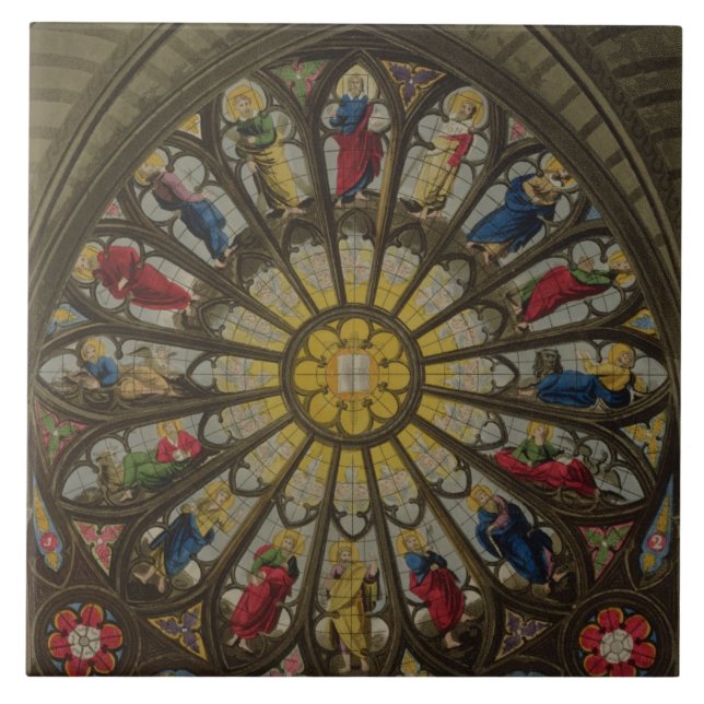 A janela norte, placa D 'de Westminster Abbey (Frente)