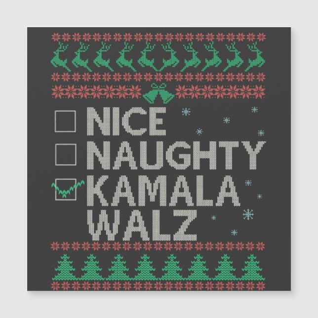 A Kamala Harris Suéter Feio de Natal Eleição (Frente)