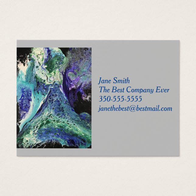 A Laguna nº 1 pintura em azul, Cartão de visita te (Frente)