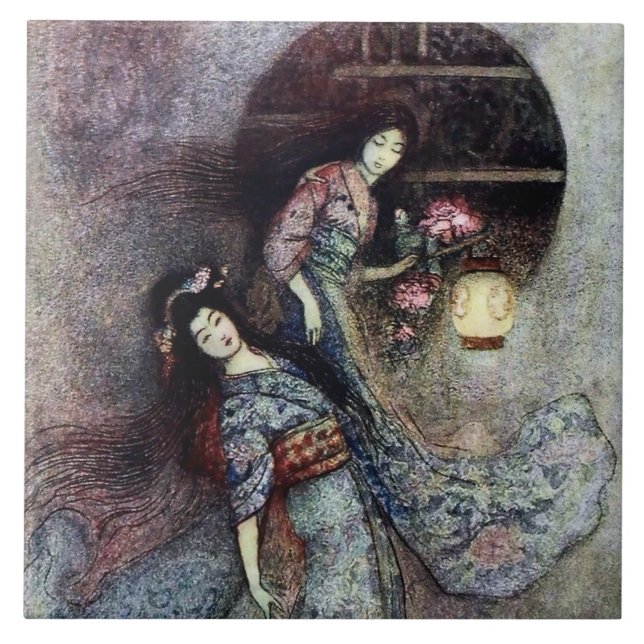 “A Lanterna Peônia” por Warwick Goble (Frente)