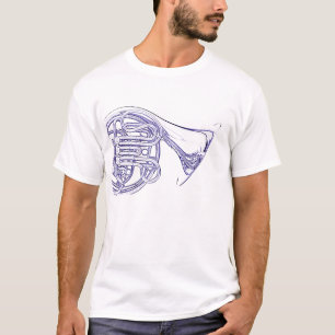 A lápis camisa da trompa francesa do desenho