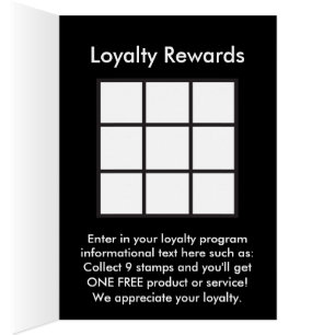 a lealdade do logotipo recompensa o cartão