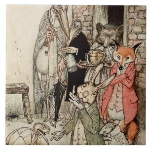 “A Lebre e a Tartaruga” por Arthur Rackham