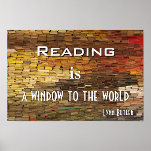 A leitura é uma janela ao poster Prin da foto do