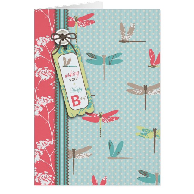 A libélula sonha o cartão (Frente)