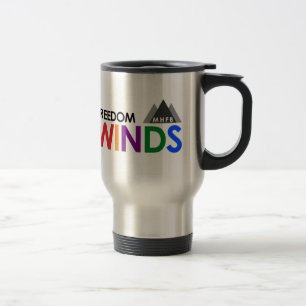 A liberdade enrola a caneca de viagem