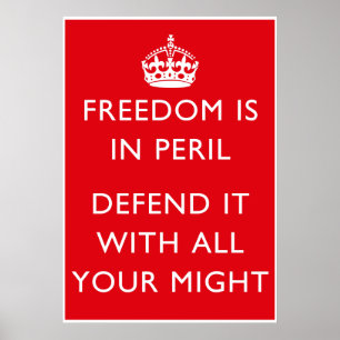 A liberdade está no poster do perigo WW2 -- Beira