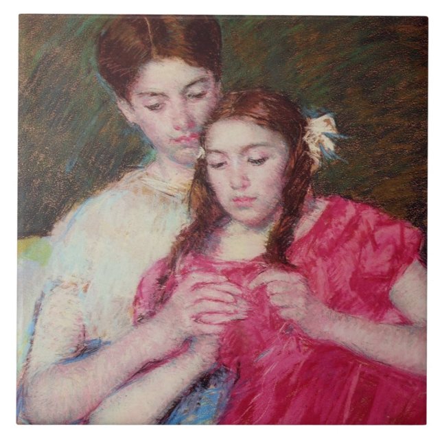 A lição de crochê (duas irmãs) (Frente)