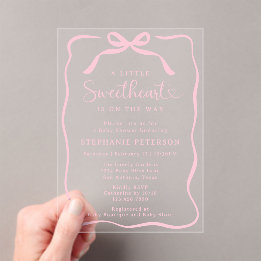 A Little Sweetheart Is On The Way Pink Baby Shower