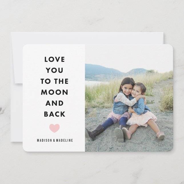 À Lua | Cartão com fotos dia de os namorados (Frente)