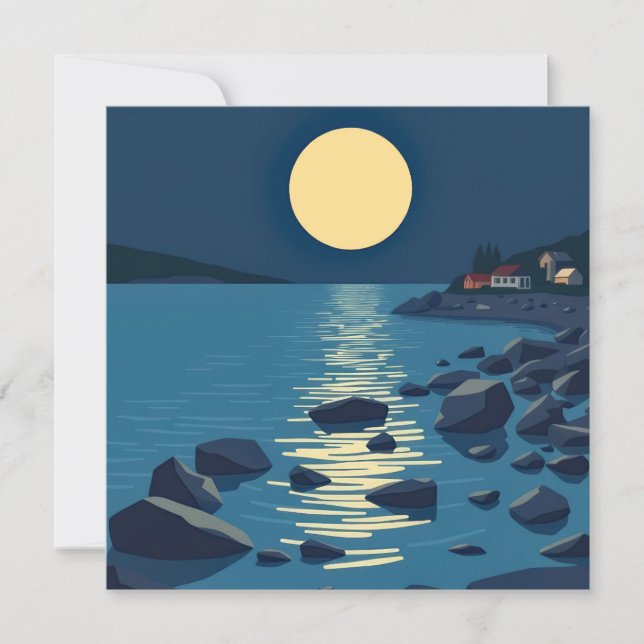 a lua que reflete sobre o mar (Frente)