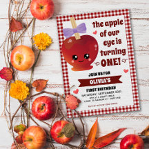 A Maçã do Convite de Aniversário da Nossa Garota O