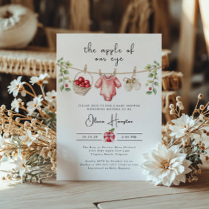 A Maçã do Convite para Chás de fraldas