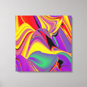 A magia das cores Abstrato 3D Rainbowart Canvas 