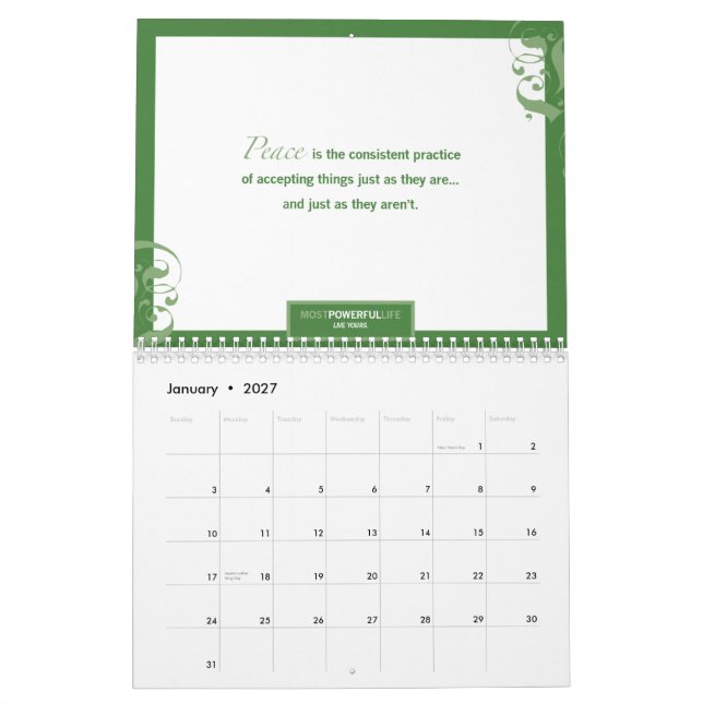 A maioria de calendário poderoso do "ano" 2011 (Jan 2027)