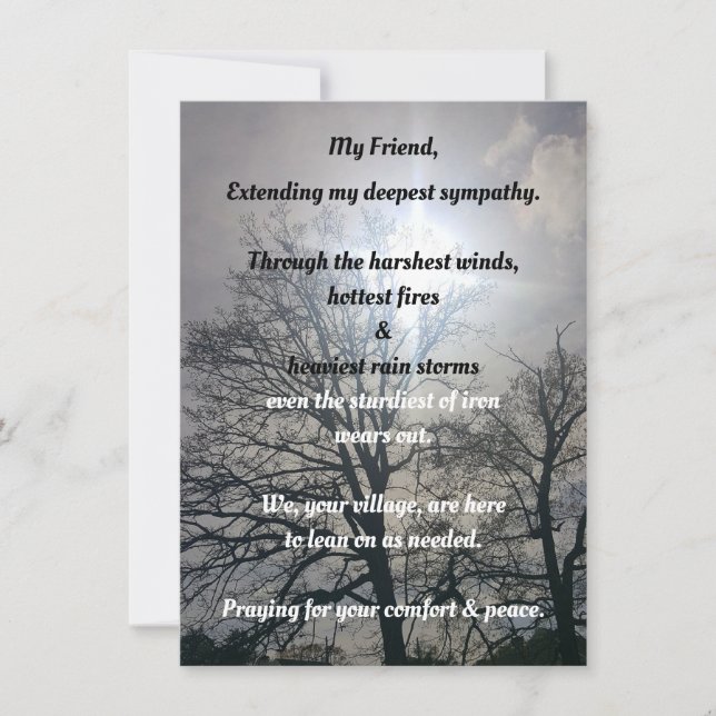 A mais profunda simpatia do nosso Cartão de Saudaç (Frente)