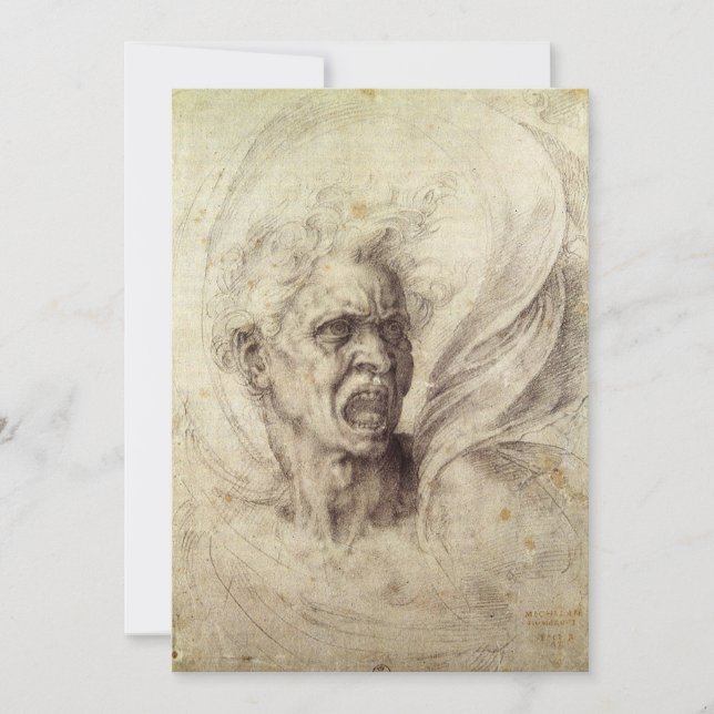 A maldita alma de Michelangelo, chefe de um homem (Frente)