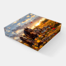 A Mama Horse and her Foal in Autumn