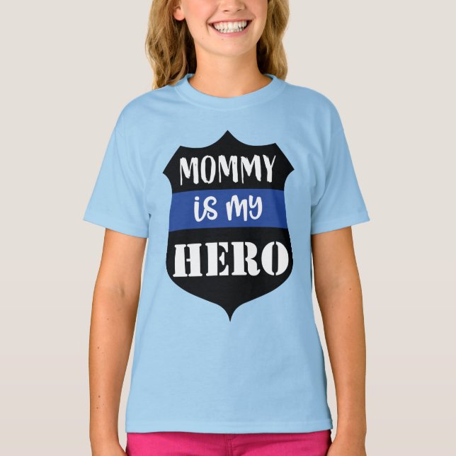 A mamãe é a camiseta da minha Garota Herói (Frente)