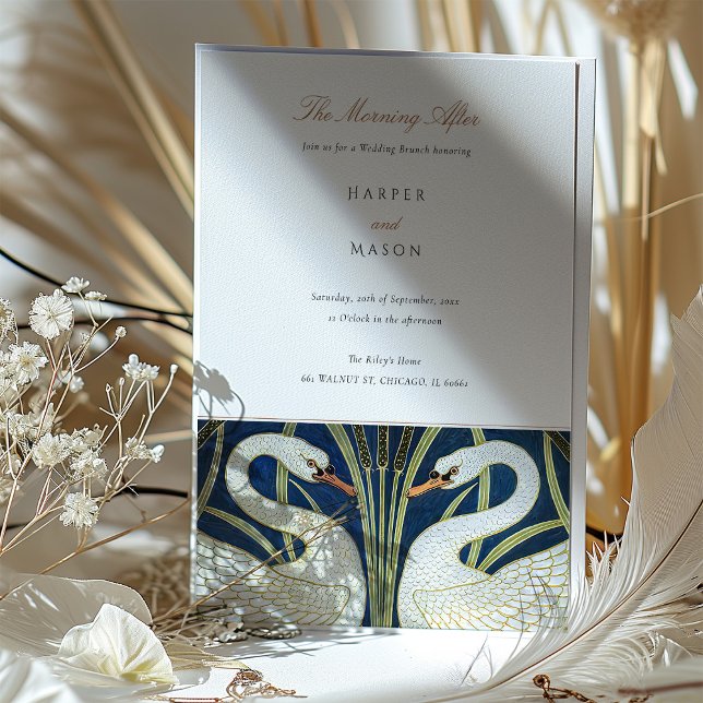 "A Manhã Após" Convite A Brunch De Casamento Posta (Criador carregado)