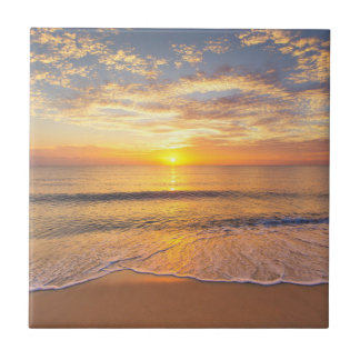 A manhã Sun no beira-mar