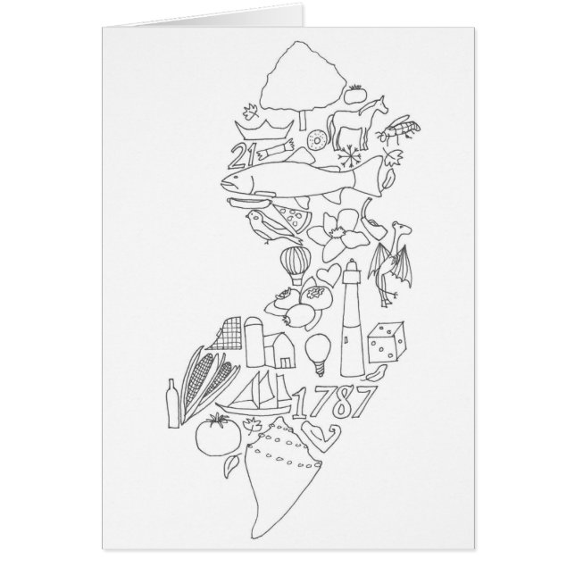 A mão desenhou ESTE é o cartão de saudação de Jers (Frente)