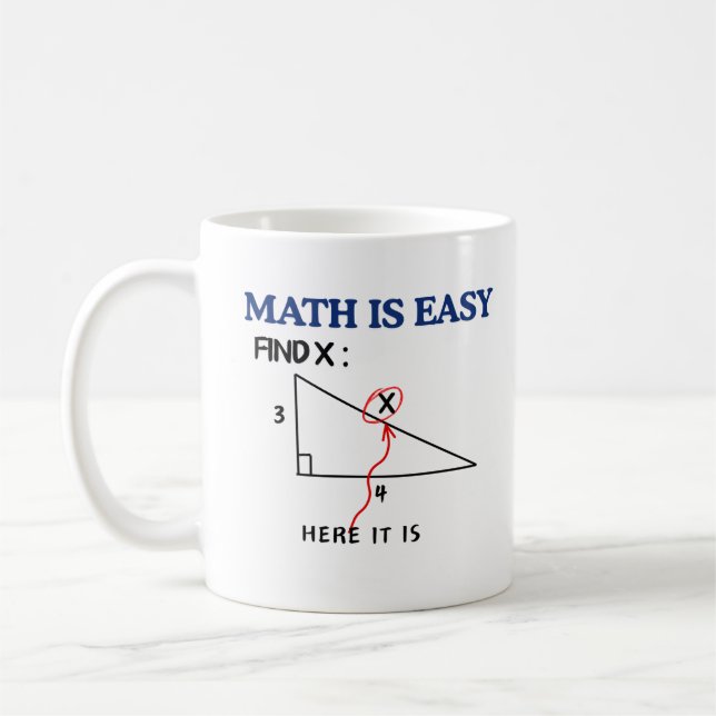 "A matemática é uma caneca de café fácil e engraça (Esquerda)