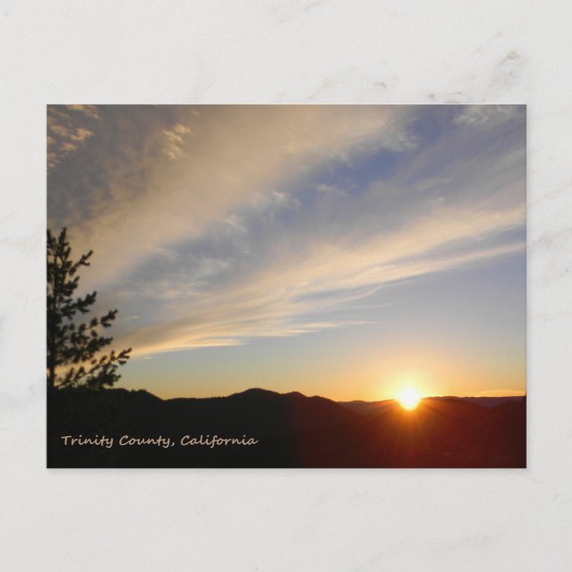 À medida que o sol se põe... cartão postal (Frente)