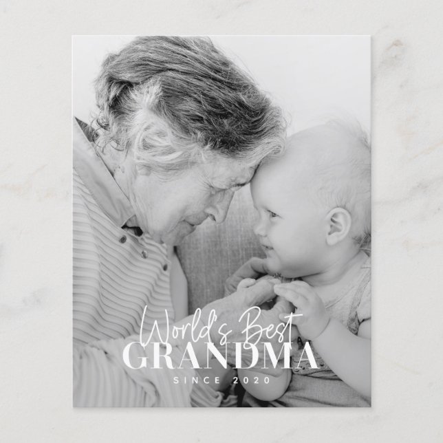 A melhor avó do mundo desde 20XX Foto simples em c (Frente)