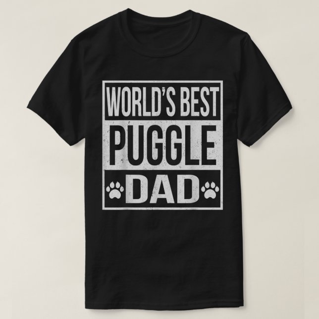 A melhor camisa de pai Puggle do mundo  (Frente do Design)