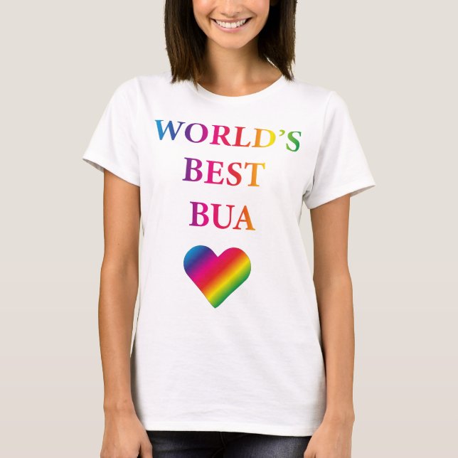 A MELHOR Camiseta BUA RAINBOW CORAÇÃO DO MUNDO  (Frente)