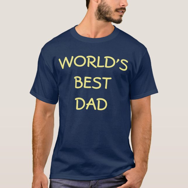 A melhor camiseta do mundo - Camisetas de cor azul (Frente)