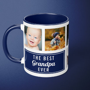 A Melhor Caneca de Foto Colagem Azul Marinho do Av