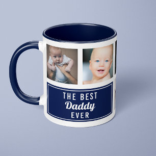 A Melhor Caneca de Foto Colagem Azul Marinho do Pa