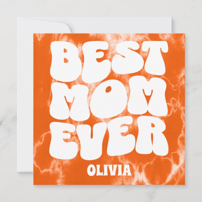 A Melhor Mãe De Dia de as mães Tinta Laranja (Frente)
