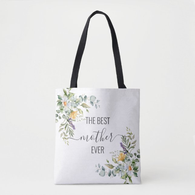 A melhor mãe do bolsa floral em cores pastosas (Frente)