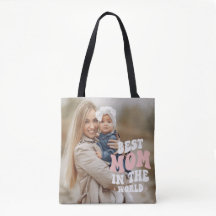 A melhor mãe do mundo fotográfico Tote Bag