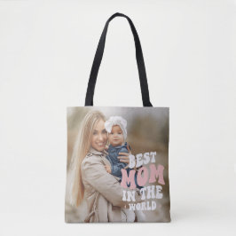 A melhor mãe do mundo fotográfico Tote Bag