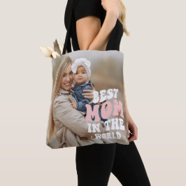 A melhor mãe do mundo fotográfico Tote Bag