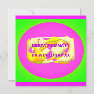 A melhor mãe do mundo, um texto design muito color