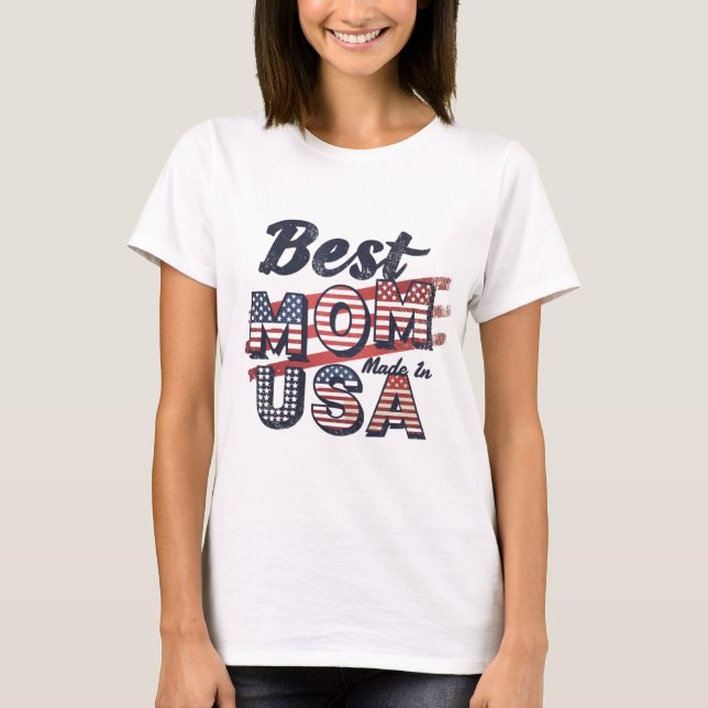 A Melhor Mãe Feita Na Camiseta Dos Eua (Frente)